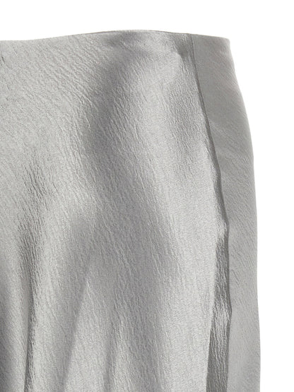Tory Burch Satin Skirt Gray