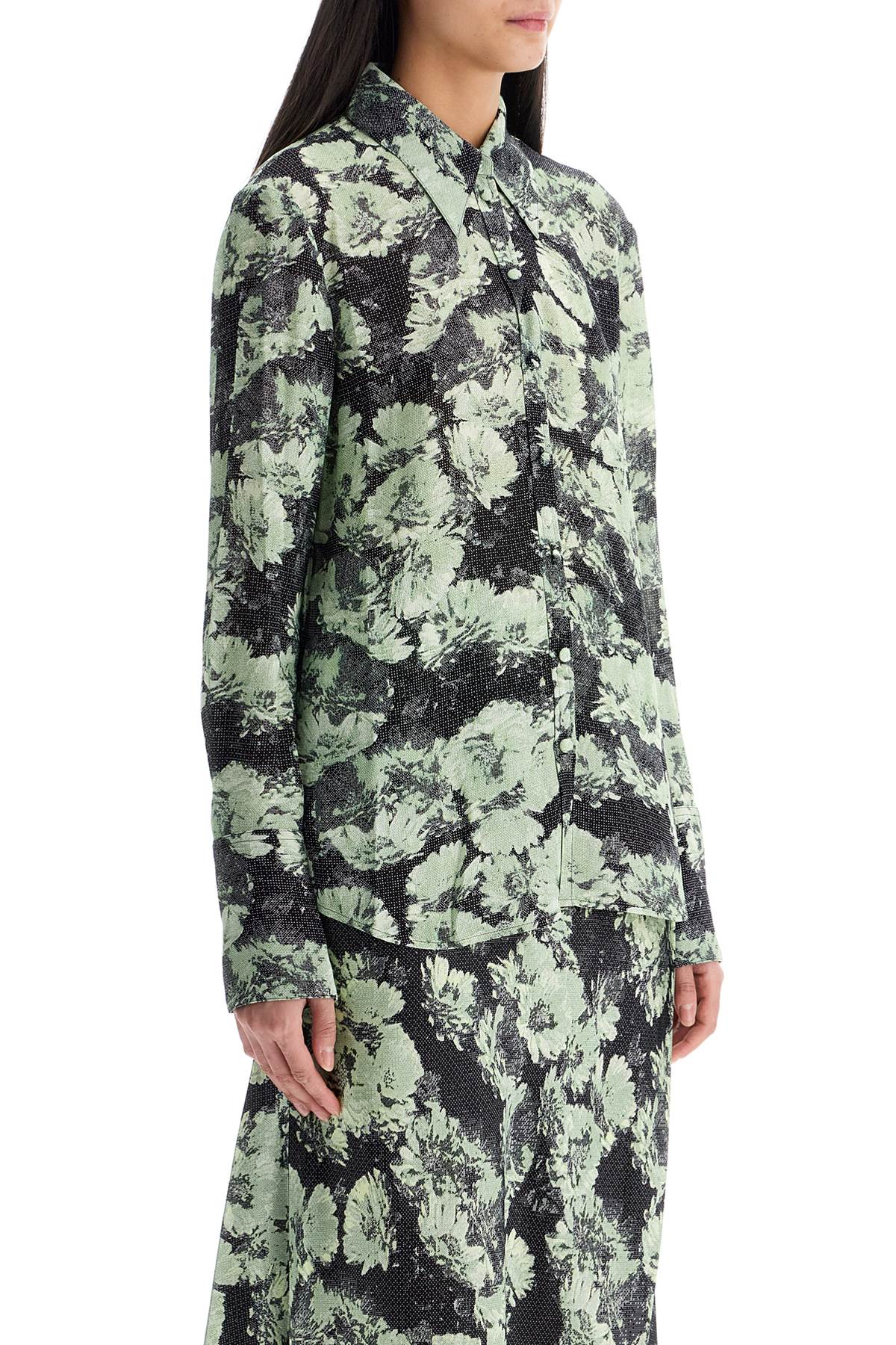 Printed floral viscose georgette shirt