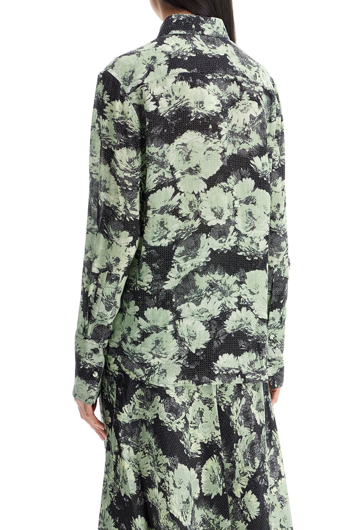 Printed floral viscose georgette shirt