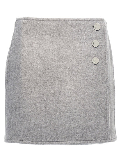Tory Burch T Monogram Skirt Gray