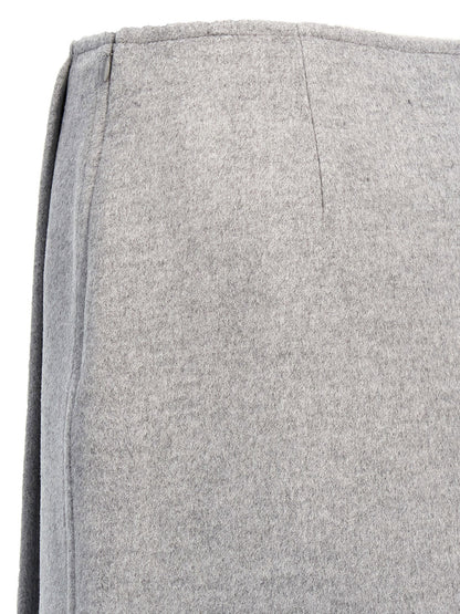 Tory Burch T Monogram Skirt Gray