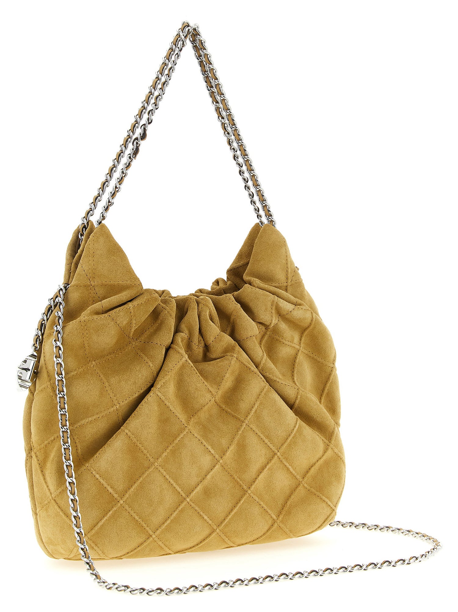 Tory Burch Hobo Mini Fleming Shoulder Bag Beige