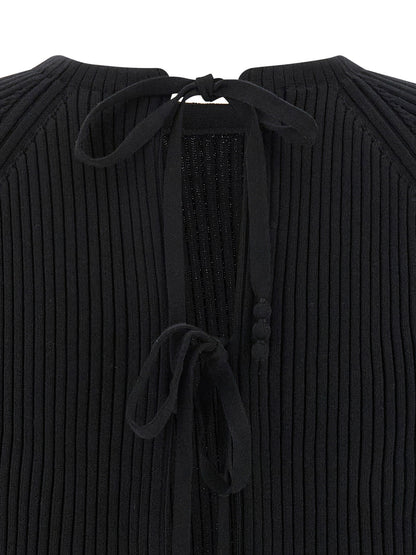 Tory Burch Back Closure Sweater Black