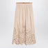 Zimmermann Wylie Cream Linen Midi Skirt Beige