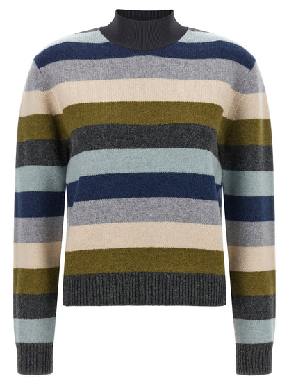 Tory Burch Striped Wool Sweater Multicolor