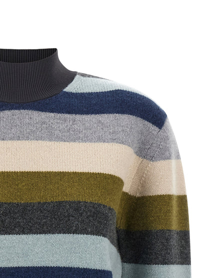 Tory Burch Striped Wool Sweater Multicolor