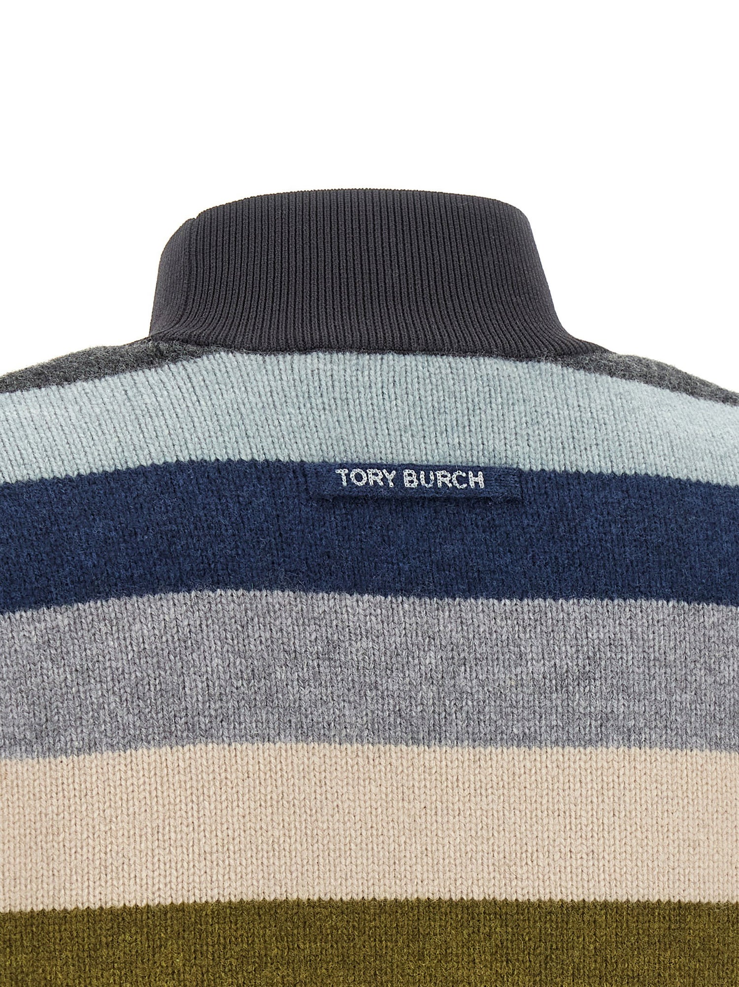 Tory Burch Striped Wool Sweater Multicolor
