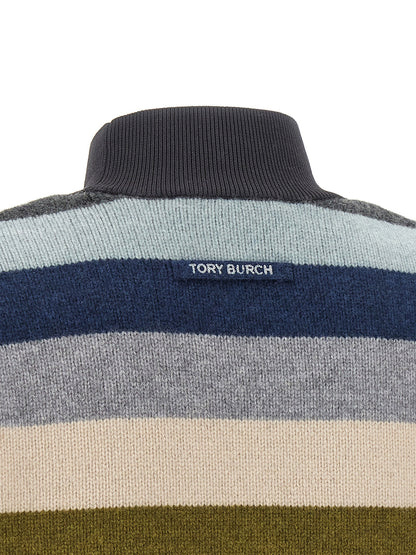 Tory Burch Striped Wool Sweater Multicolor