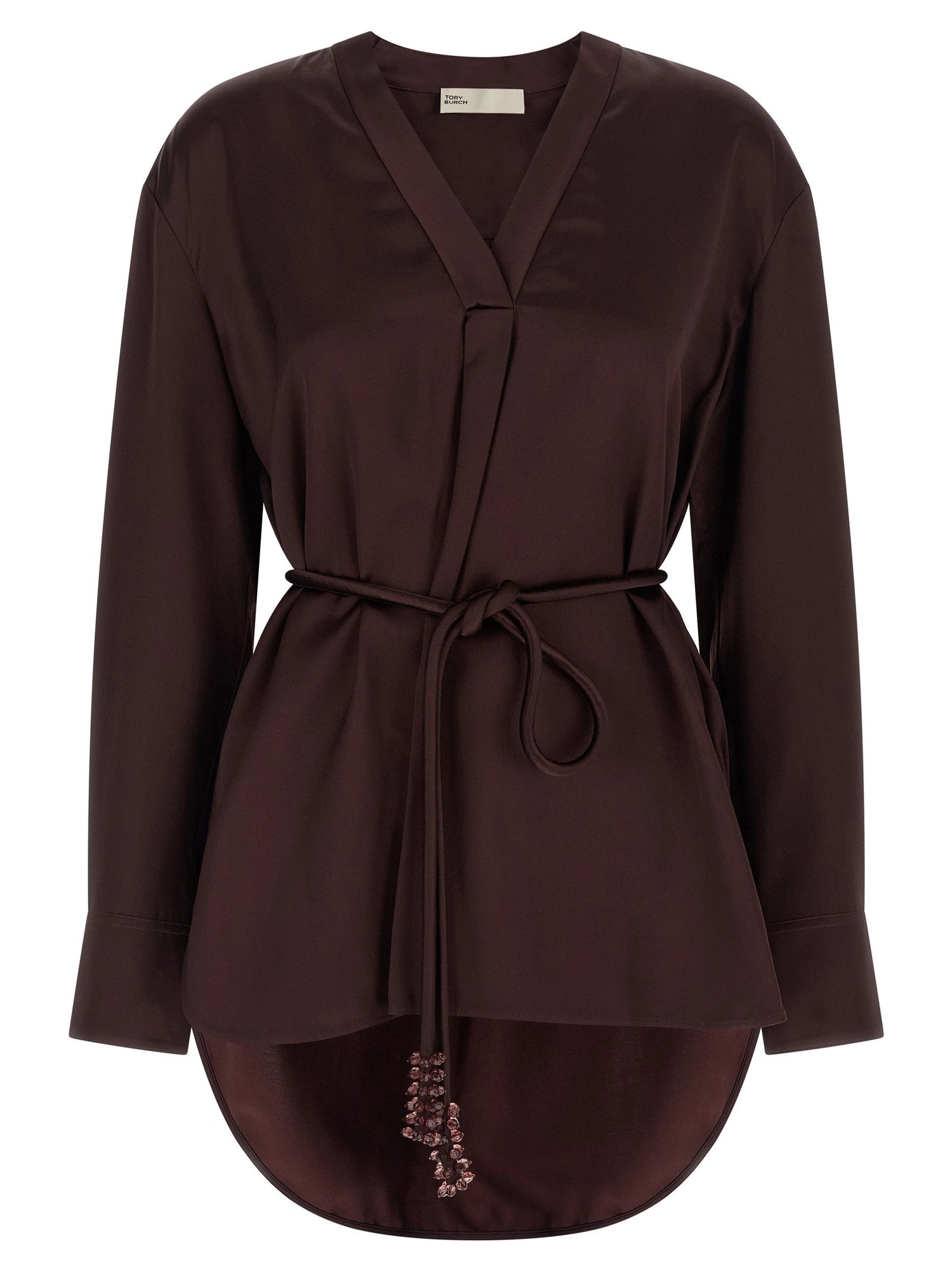 Tory Burch Satin Blouse Bordeaux