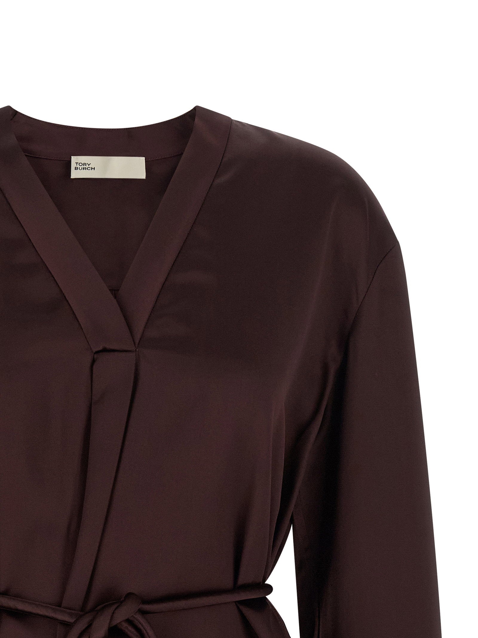 Tory Burch Satin Blouse Bordeaux