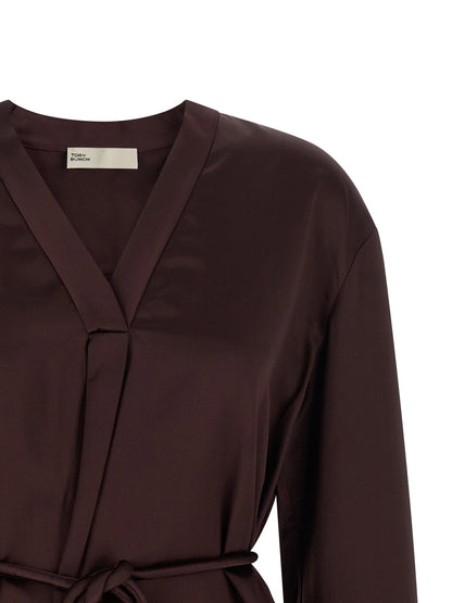 Tory Burch Satin Blouse Bordeaux