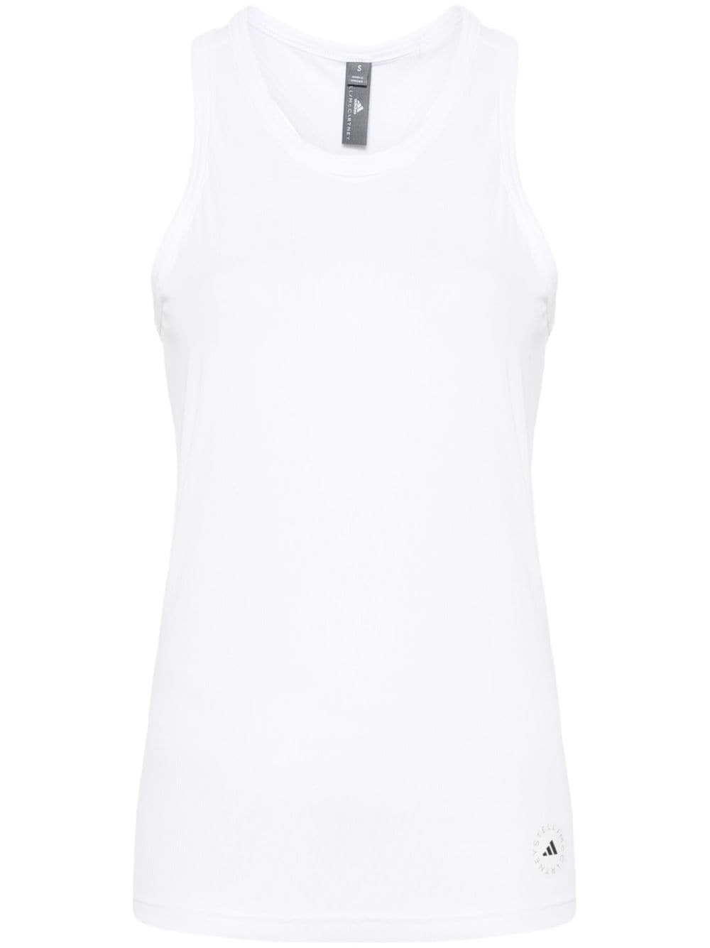 Adidas By Stella McCartney Ribbed Sleeveless Racerback Top White White