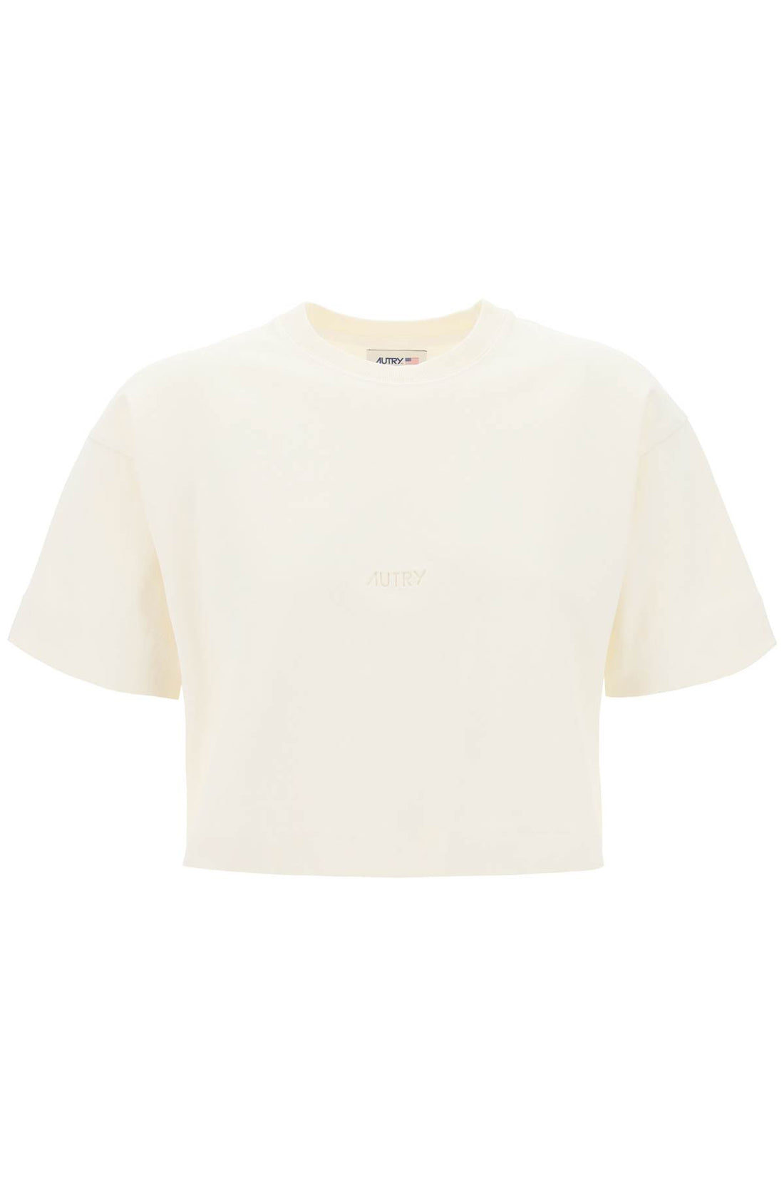 Boxy t-shirt with debossed logo