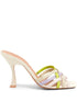 Malone Souliers 90mm Interwoven Nappa Leather Mules Multicolour