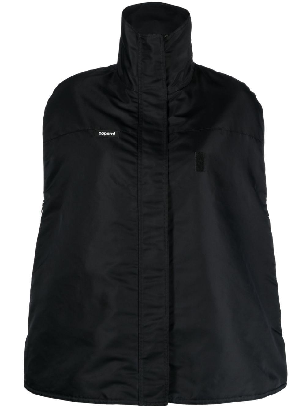 Coperni Logo-Patch Cape Bomber Jacket Black
