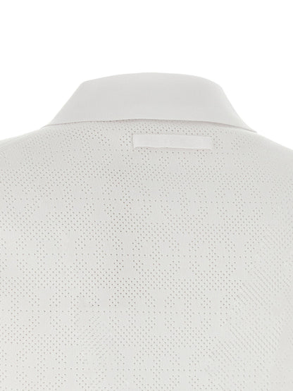 Tory Burch Pointelle Viscose Polo Shirt White