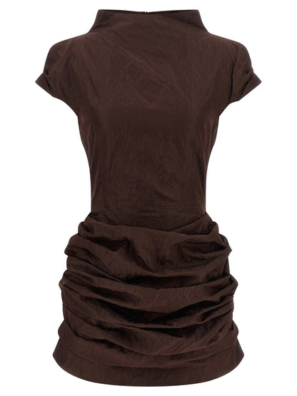 Magda Butrym 48 Dress Brown