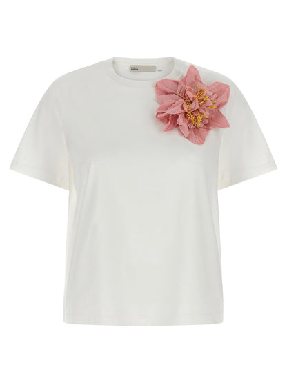 Tory Burch Floral Applique T-shirt Pink