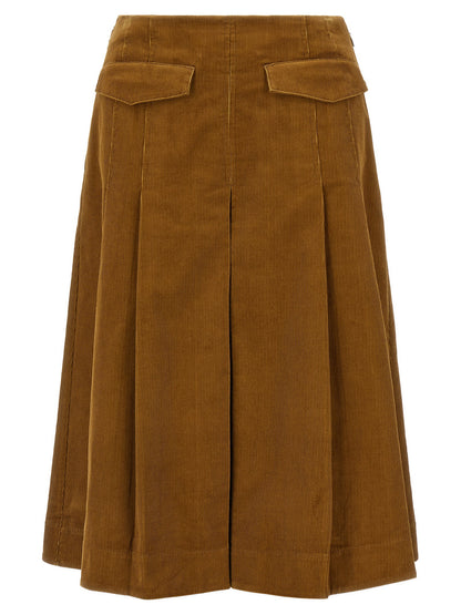 Tory Burch Corduroy Skirt Brown