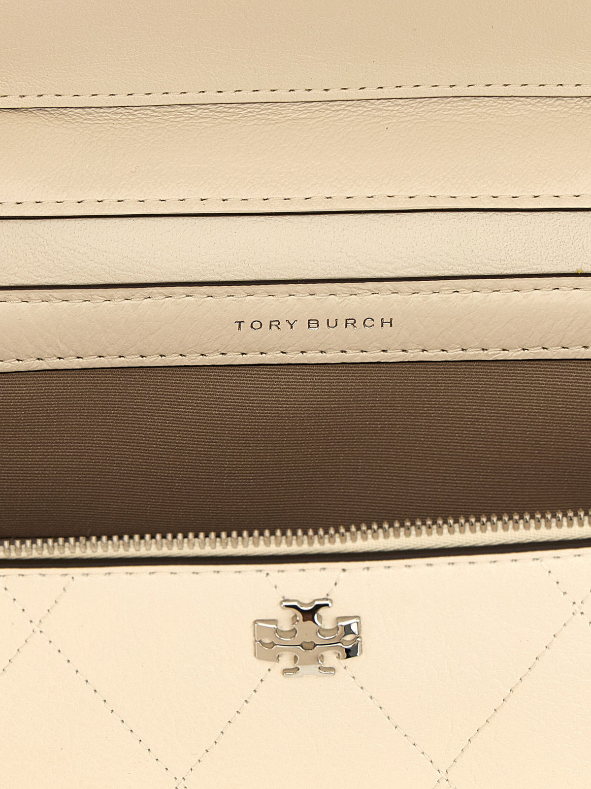 Tory Burch Charlie Vanity Case Crossbody Bag White