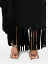 TALLER MARMO PRE One-shoulder Fringed Long Dress Black