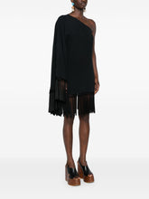 TALLER MARMO PRE Fringed Short Dress Black