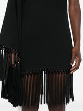TALLER MARMO PRE Fringed Short Dress Black