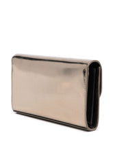 Diesel 1DR Metallic Gold Leather Wallet on Chain Golden