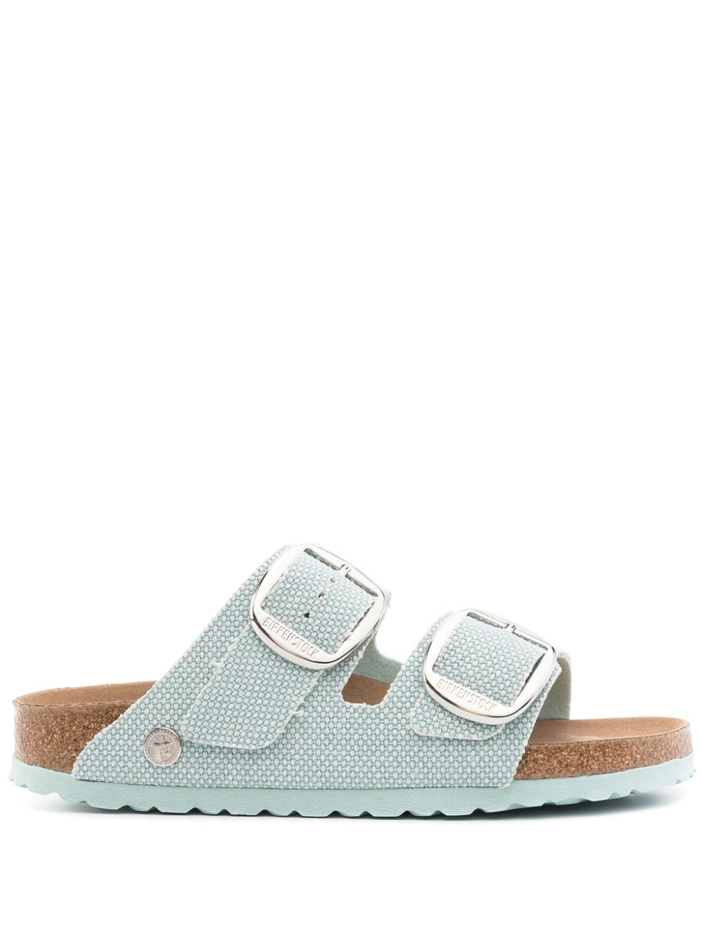 Birkenstock Arizona Big Buckle Vegan Suede Sandals Aqua Green