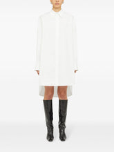 Jil Sander Cotton Shirt Dress With High-Low Hem White White