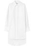 Jil Sander Cotton Shirt Dress With High-Low Hem White White