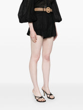 Zimmermann Belted Linen Tuck Short Black