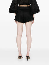 Zimmermann Belted Linen Tuck Short Black
