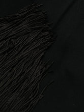 TALLER MARMO PRE Mrs. Ross Piccolo Scarf Fringed Kaftan Dress Black