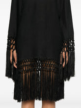 TALLER MARMO PRE Frange Murray Linen Short Dress Black