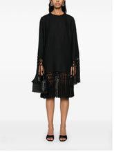 TALLER MARMO PRE Frange Murray Linen Short Dress Black