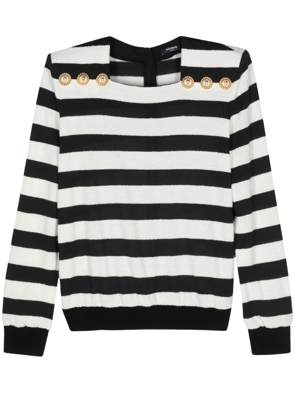 Balmain knitted Sweater with gold-tone buttons