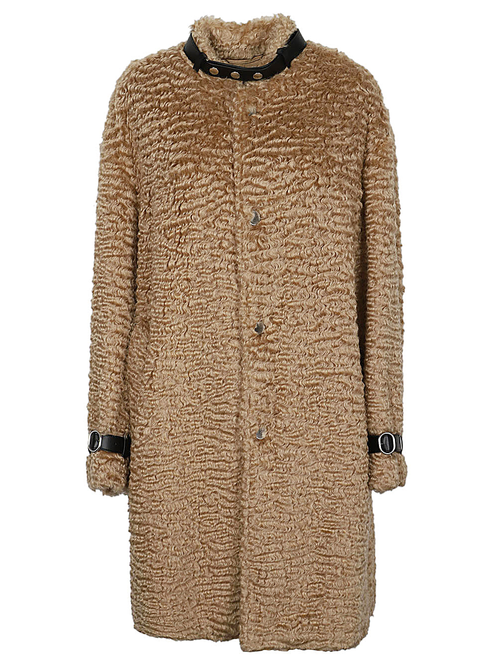 Jil Sander Long Wool Belted Coat Beige
