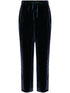 Pierre Louis Mascia Wide-Leg Velvet Trousers with Piped Detailing Blue