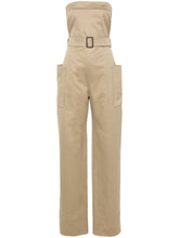 Saint Laurent Cotton Gabardine Jumpsuit Beige