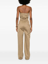 Saint Laurent Cotton Gabardine Jumpsuit Beige