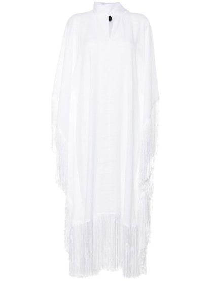 TALLER MARMO PRE Fringed Kaftan Sea Dress White