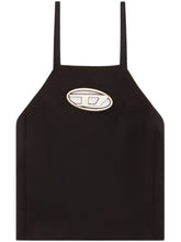 Diesel Cut-Out Wool Blend Halterneck Top Black Black