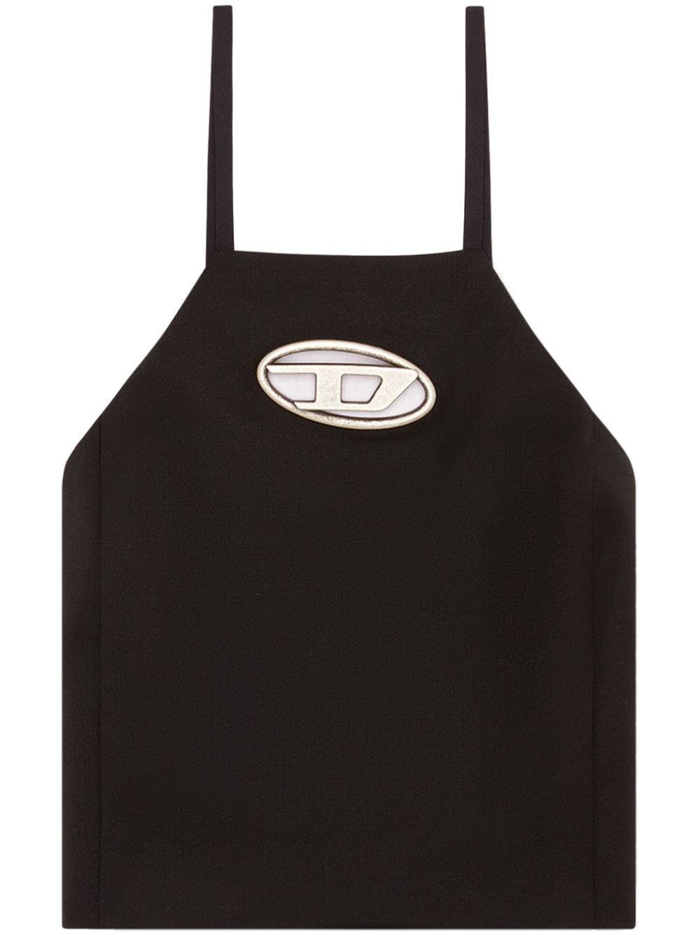 Diesel Cut-Out Wool Blend Halterneck Top Black Black