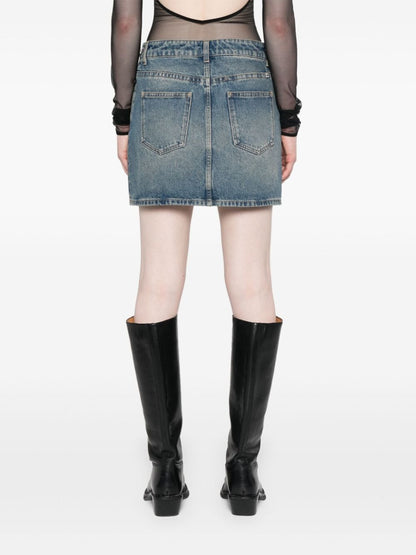 Givenchy 4G Denim Mini Skirts Blue