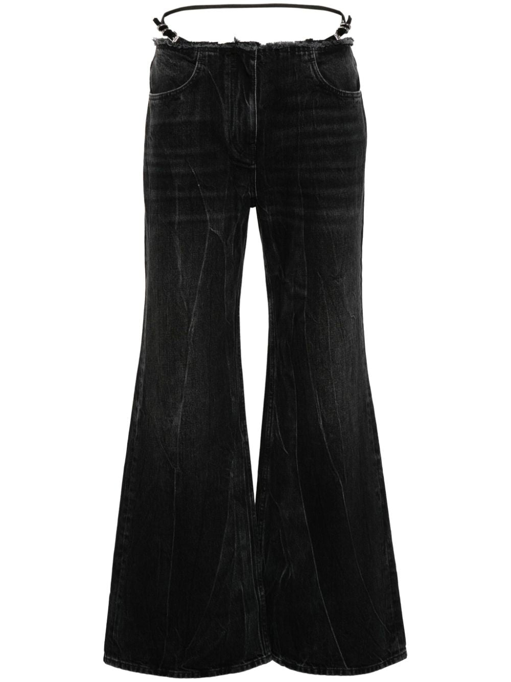 Givenchy Wide Leg Denim Jeans Black