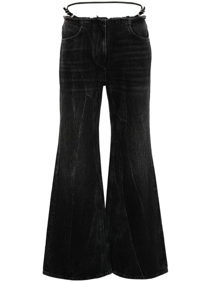 Givenchy Wide Leg Denim Jeans Black