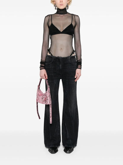 Givenchy Wide Leg Denim Jeans Black