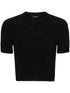 Balenciaga jacquard logo crop top BLACK