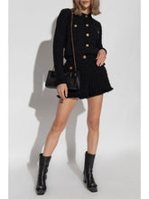 Versace Heritage tweed mini shorts Black